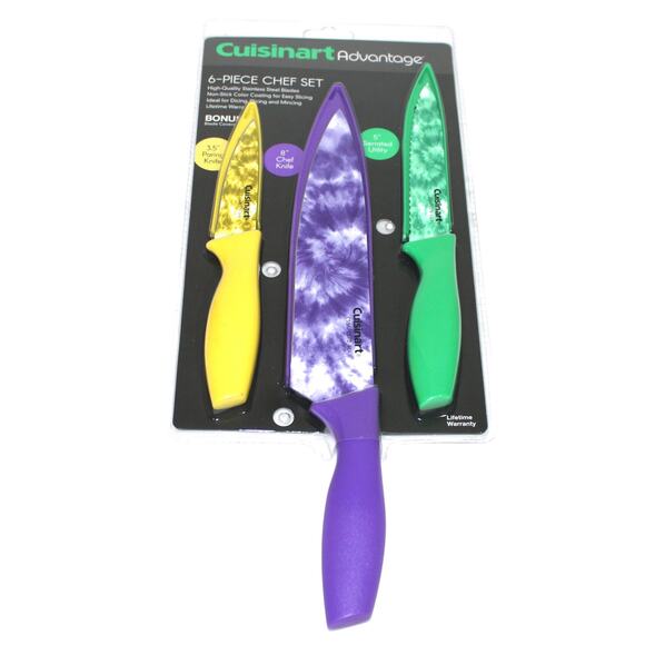 Cuisinart Tie Dye Print 6-Pc. Chef Cutlery Set NWT - Picture 1 of 3